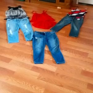 Jennifer Lopez pants day trip large tank top red lingerie size medium Maurice's